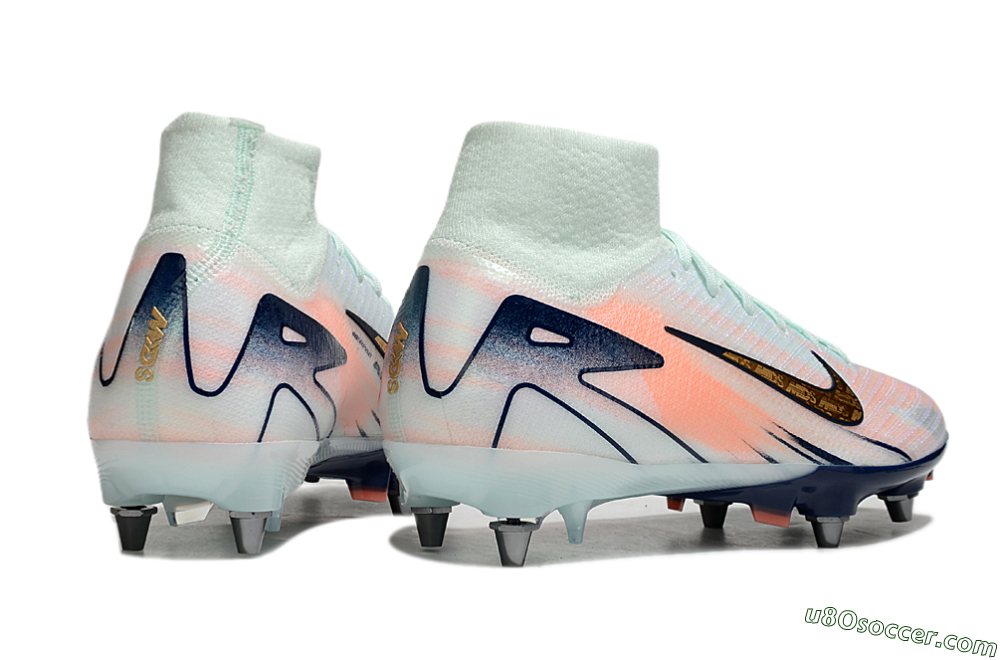 Nike Air Zoom Mercurial Superfly 10 Elite SG Soft Ground Soccer Cleats - Jade/Gold/Red 6