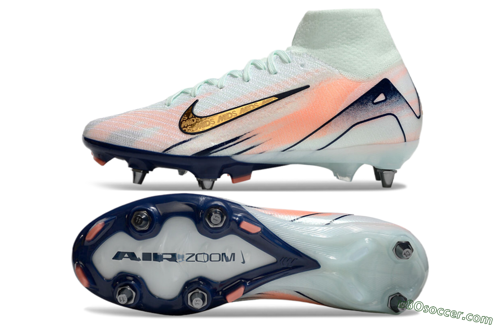 Nike Air Zoom Mercurial Superfly 10 Elite SG Soft Ground Soccer Cleats - Jade/Gold/Red 0