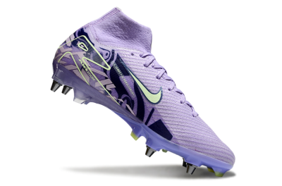 Nike Air Zoom Mercurial Superfly 10 Elite SG Soft Ground Soccer Cleats - Purple/Yellow/Blue
