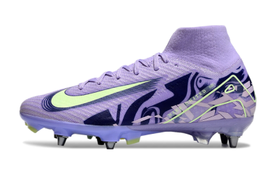 Nike Air Zoom Mercurial Superfly 10 Elite SG Soft Ground Soccer Cleats - Purple/Yellow/Blue