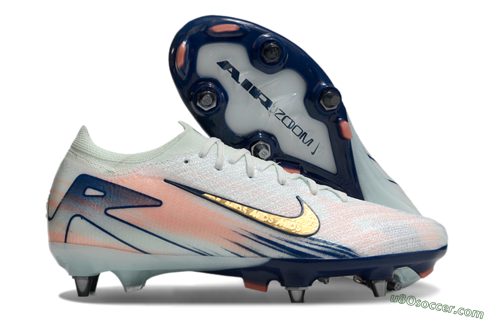 Nike Air Zoom Mercurial Vapor 16 Elite SG Soft Ground Soccer Cleats - Jade/Gold/Blue 1
