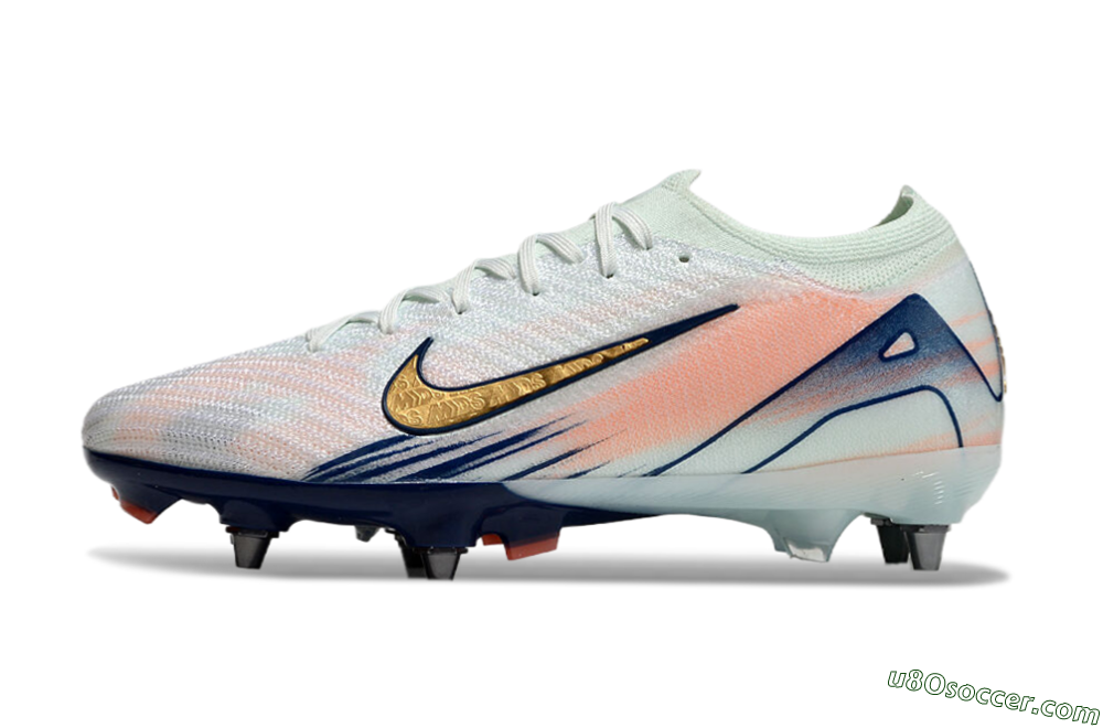 Nike Air Zoom Mercurial Vapor 16 Elite SG Soft Ground Soccer Cleats - Jade/Gold/Blue 2