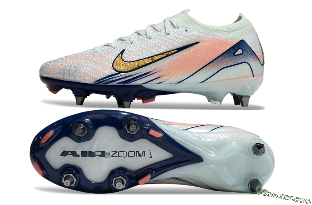 Nike Air Zoom Mercurial Vapor 16 Elite SG Soft Ground Soccer Cleats - Jade/Gold/Blue 0