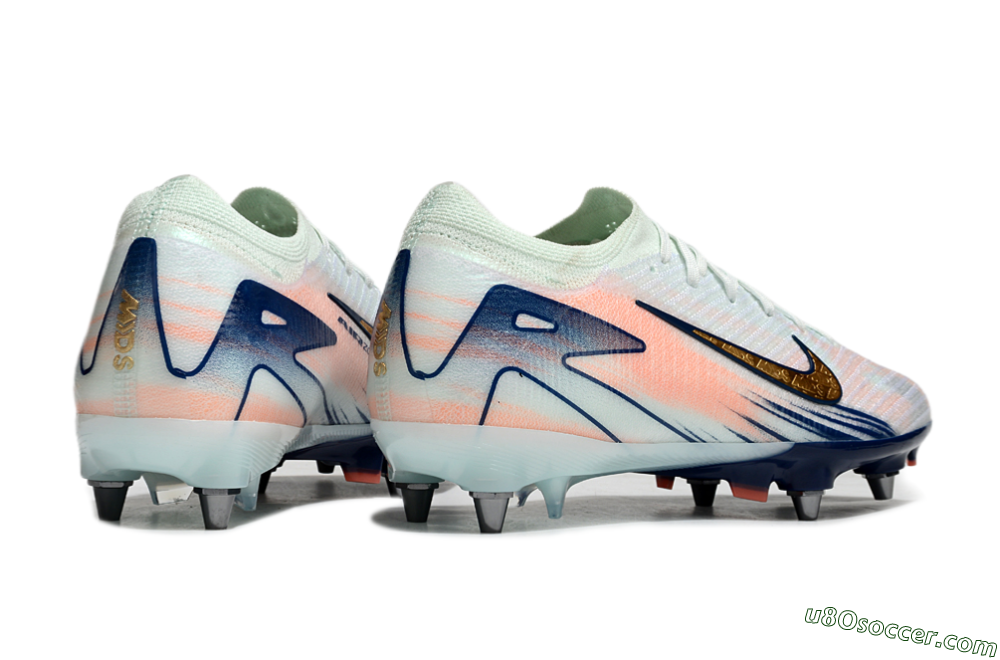 Nike Air Zoom Mercurial Vapor 16 Elite SG Soft Ground Soccer Cleats - Jade/Gold/Blue 6