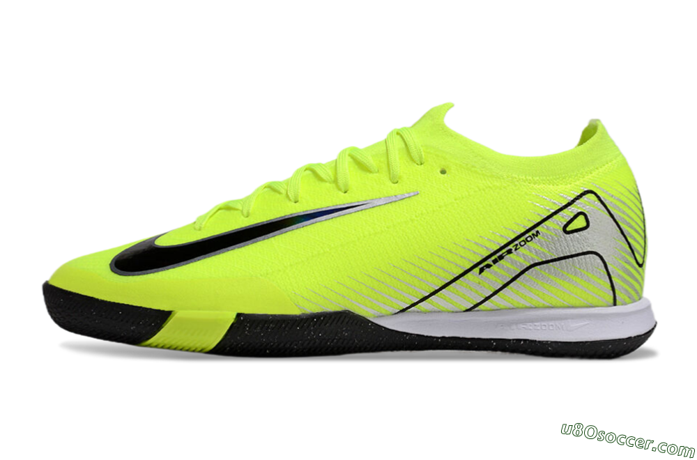 Nike Air Zoom Mercurial Vapor 16 Elite IC Indoor & Futsal Soccer Shoes - Yellow/Black/Silver 2