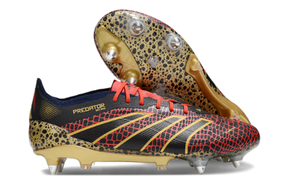 Adidas Predator Elite 25 SG Soft Ground Soccer Cleats - Black/Red/Gold