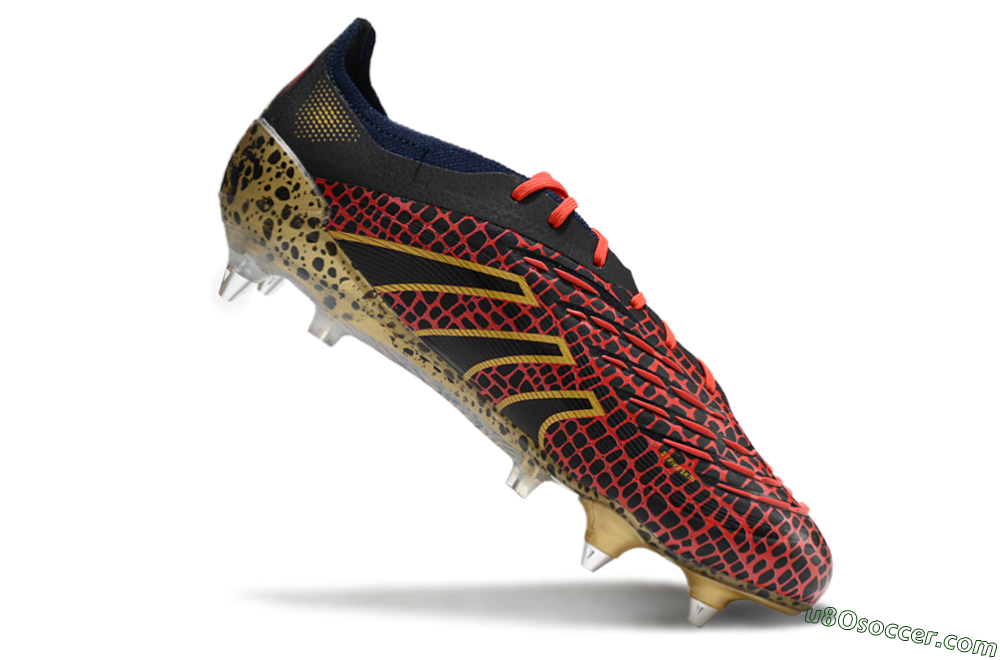 Adidas Predator Elite 25 SG Soft Ground Soccer Cleats - Black/Red/Gold 4