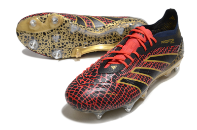 Adidas Predator Elite 25 SG Soft Ground Soccer Cleats - Black/Red/Gold