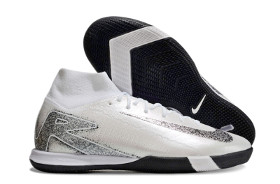 Nike Air Zoom Mercurial Superfly 10 Elite IC Indoor & Futsal Soccer Shoes - Beige/Black/White