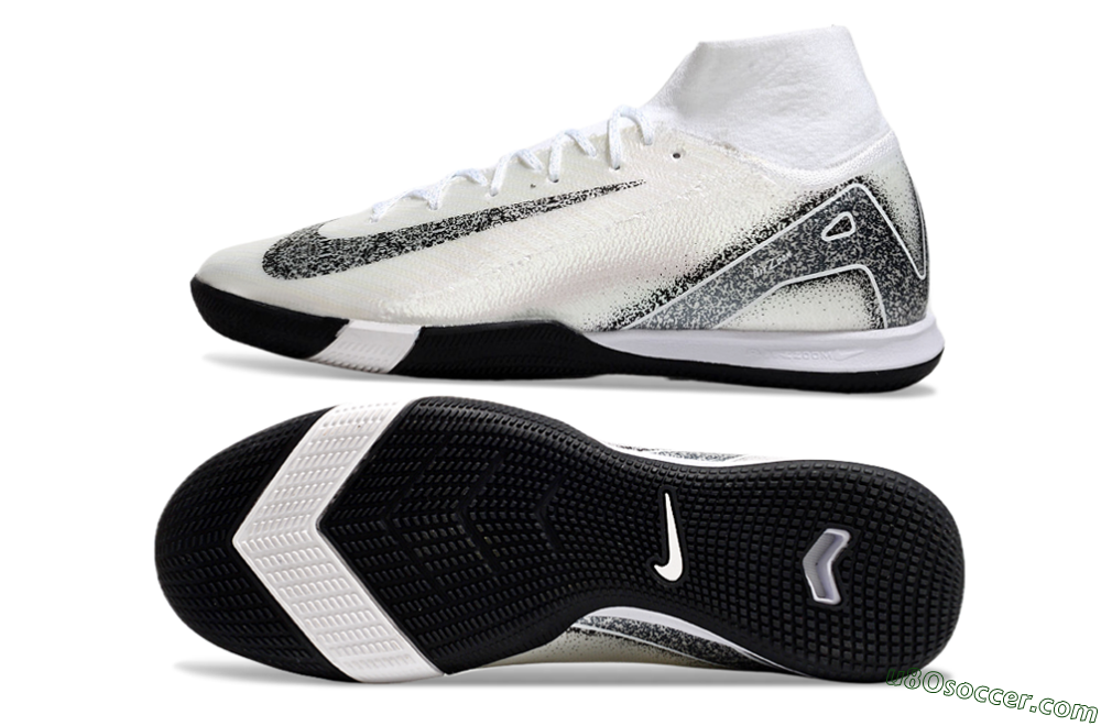 Nike Air Zoom Mercurial Superfly 10 Elite IC Indoor & Futsal Soccer Shoes - Beige/Black/White 0