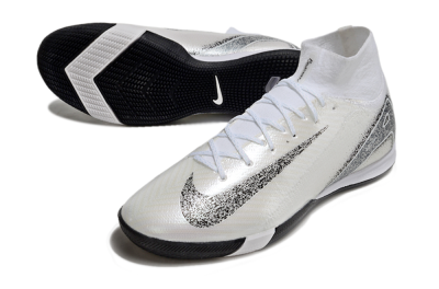 Nike Air Zoom Mercurial Superfly 10 Elite IC Indoor & Futsal Soccer Shoes - Beige/Black/White