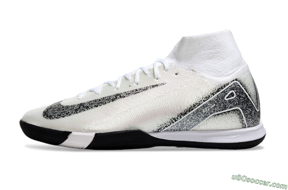 Nike Air Zoom Mercurial Superfly 10 Elite IC Indoor & Futsal Soccer Shoes - Beige/Black/White 2