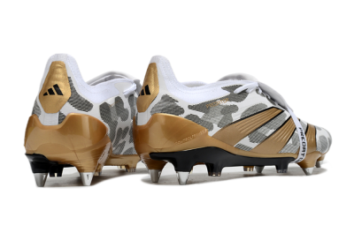 Adidas Predator Elite Foldover Tongue SG Soft Ground Soccer Cleats - White/Black/Gold