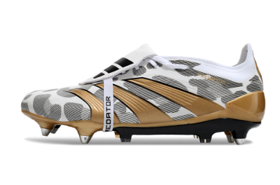 Adidas Predator Elite Foldover Tongue SG Soft Ground Soccer Cleats - White/Black/Gold