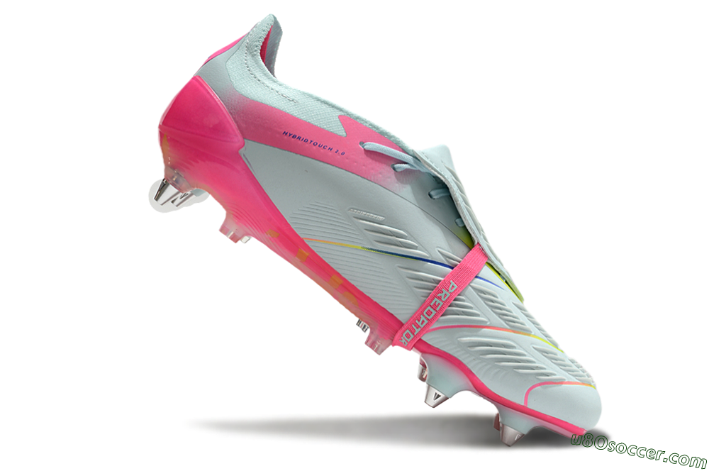 Adidas Predator Elite Foldover Tongue SG Soft Ground Soccer Cleats - Jade/Blue/Pink 4