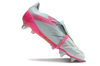 Adidas Predator Elite Foldover Tongue SG Soft Ground Soccer Cleats - Jade/Blue/Pink