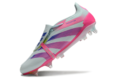 Adidas Predator Elite Foldover Tongue SG Soft Ground Soccer Cleats - Jade/Blue/Pink