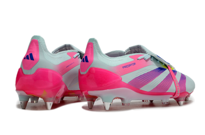 Adidas Predator Elite Foldover Tongue SG Soft Ground Soccer Cleats - Jade/Blue/Pink