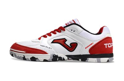 Joma Top Flex IC Indoor & Futsal Soccer Shoes - White/Red/Black