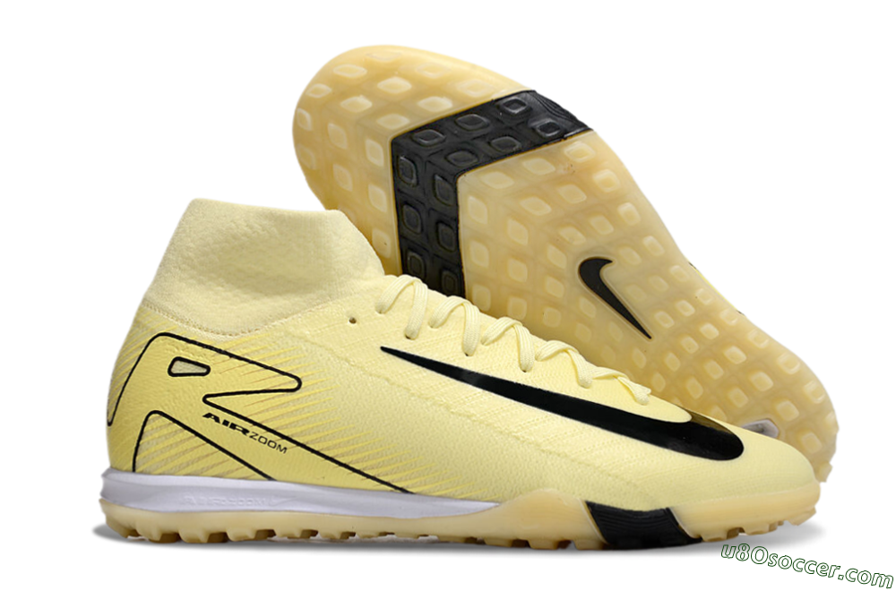Nike Air Zoom Mercurial Superfly 10 Elite TF Artificial Turf Soccer Shoes - Yellow/Black/White 1