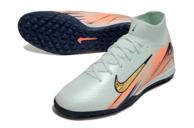 Nike Air Zoom Mercurial Superfly 10 Elite TF Artificial Turf Soccer Shoes - Jade/Gold/Red