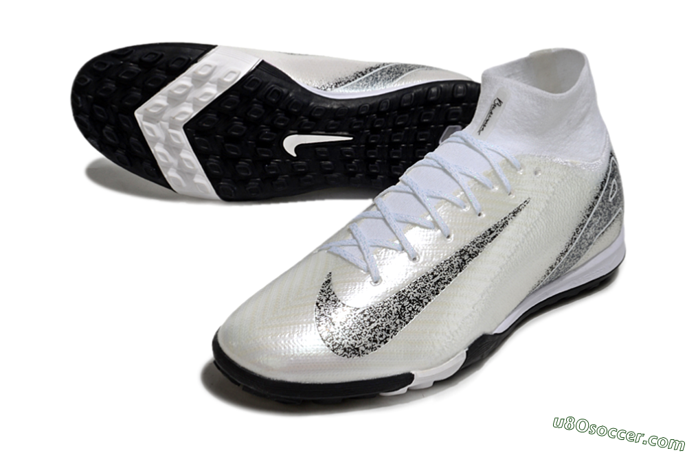 Nike Air Zoom Mercurial Superfly 10 Elite TF Artificial Turf Soccer Shoes - Beige/Black/White 3