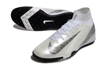 Nike Air Zoom Mercurial Superfly 10 Elite TF Artificial Turf Soccer Shoes - Beige/Black/White