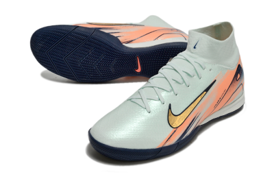 Nike Air Zoom Mercurial Superfly 10 Elite IC Indoor & Futsal Soccer Shoes - Jade/Gold/Red