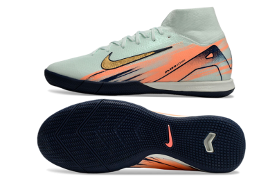 Nike Air Zoom Mercurial Superfly 10 Elite IC Indoor & Futsal Soccer Shoes - Jade/Gold/Red