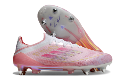 Adidas F50 304 Elite SG Soft Ground Soccer Cleats - Pink/White/Gold