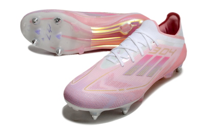 Adidas F50 304 Elite SG Soft Ground Soccer Cleats - Pink/White/Gold