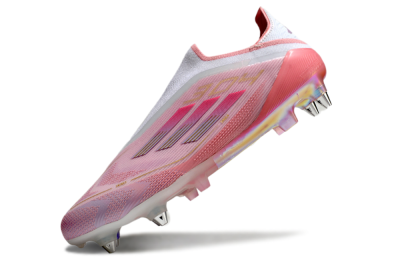 Adidas F50 304 Elite Laceless SG Soft Ground Soccer Cleats - Pink/White/Gold
