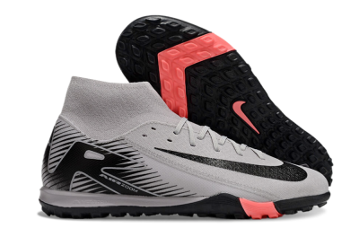 Nike Air Zoom Mercurial Superfly 10 Elite TF Artificial Turf Soccer Shoes - Grey/Black/White