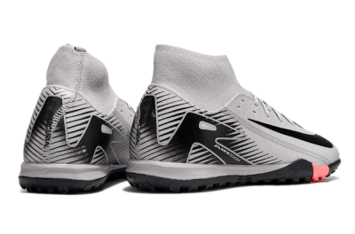 Nike Air Zoom Mercurial Superfly 10 Elite TF Artificial Turf Soccer Shoes - Grey/Black/White