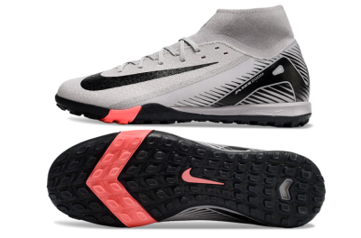 Nike Air Zoom Mercurial Superfly 10 Elite TF Artificial Turf Soccer Shoes - Grey/Black/White