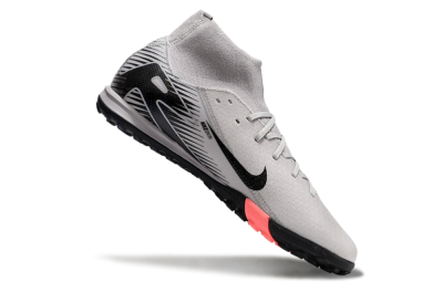 Nike Air Zoom Mercurial Superfly 10 Elite TF Artificial Turf Soccer Shoes - Grey/Black/White