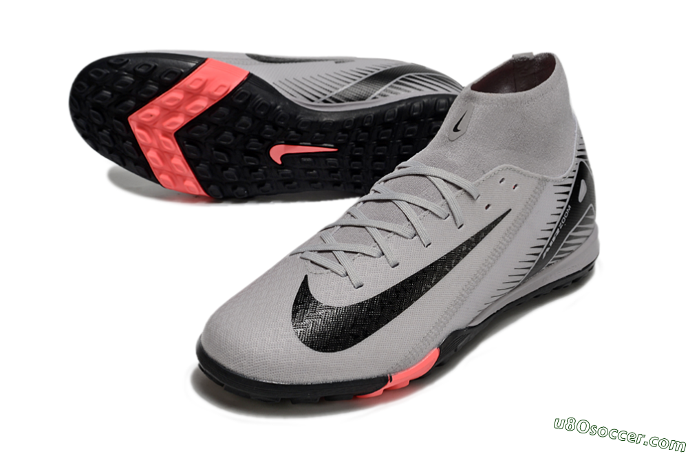Nike Air Zoom Mercurial Superfly 10 Elite TF Artificial Turf Soccer Shoes - Grey/Black/White 3