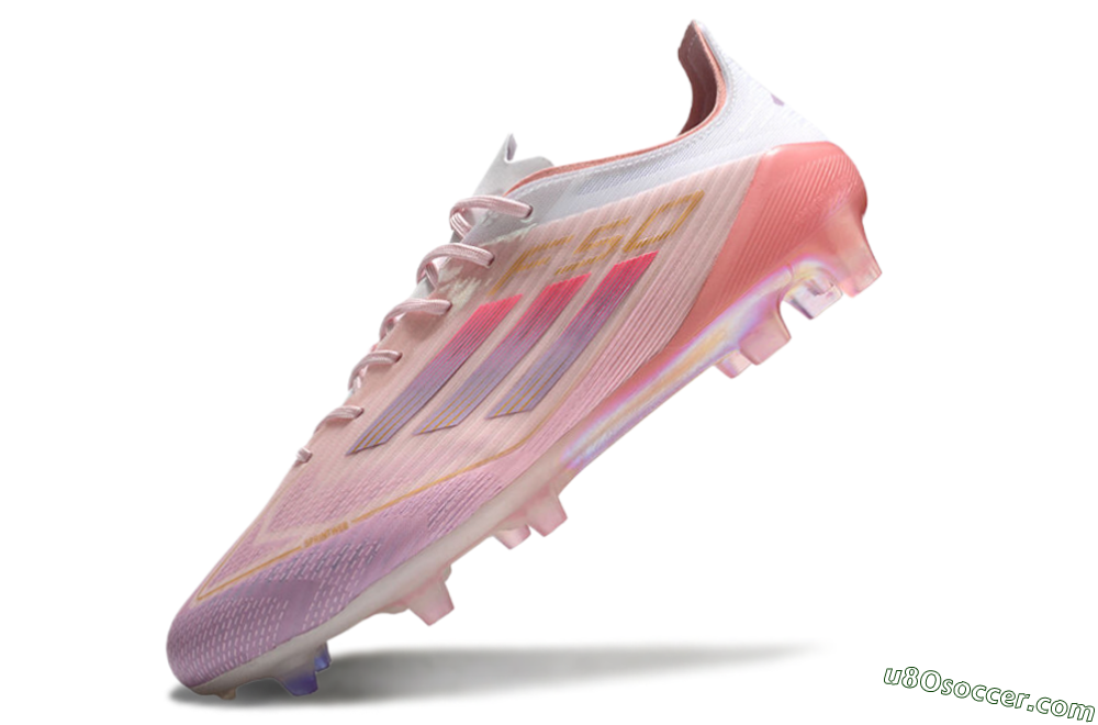 Adidas F50 Elite FG Firm Ground Soccer Cleats - Pink/White/Gold 5