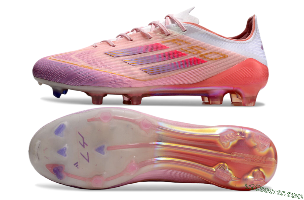 Adidas F50 Elite FG Firm Ground Soccer Cleats - Pink/White/Gold 0