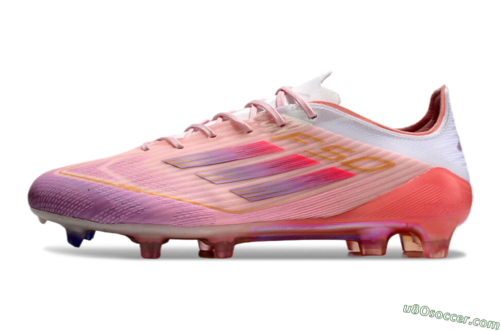Adidas F50 Elite FG Firm Ground Soccer Cleats - Pink/White/Gold 2