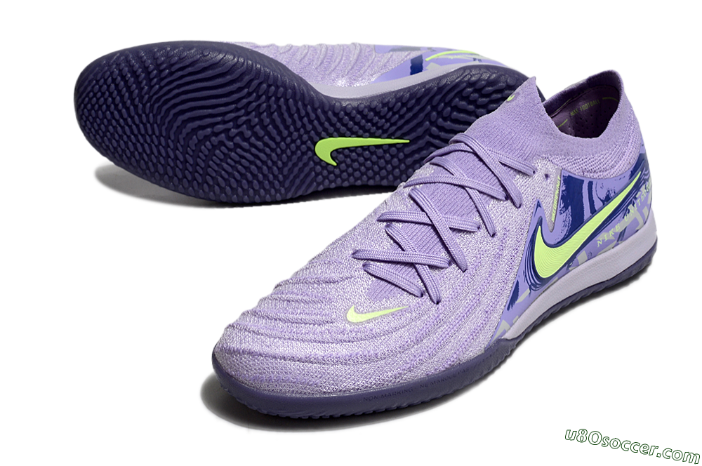 Nike Phantom GX 2 Elite IC Indoor & Futsal Soccer Shoes - Purple/Yellow/White 3