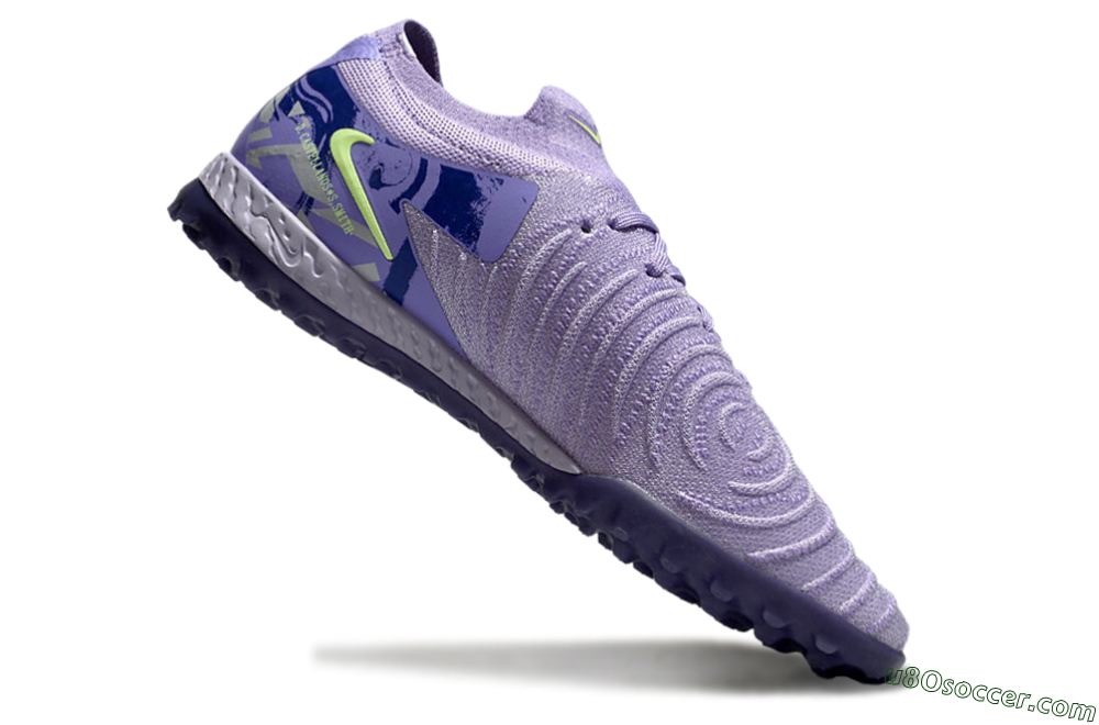 Nike Phantom GX 2 Elite TF Artificial Turf Soccer Shoes - Purple/Yellow/White 4