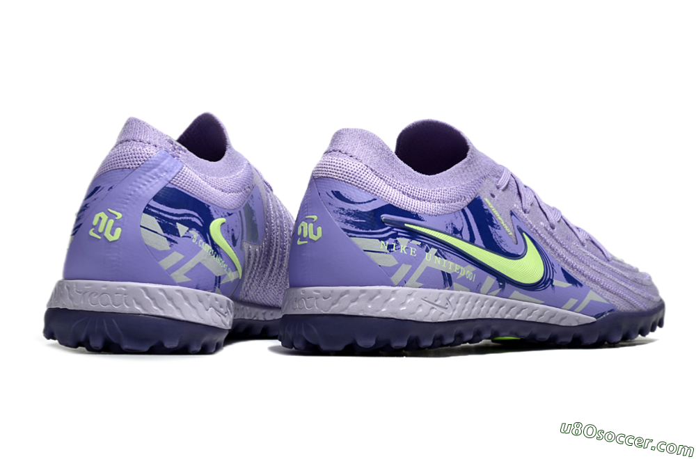 Nike Phantom GX 2 Elite TF Artificial Turf Soccer Shoes - Purple/Yellow/White 6