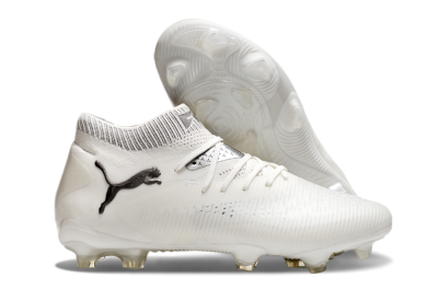 Puma Future 8 Ultimate FG Firm Ground Soccer Cleats - White/Silver/Black