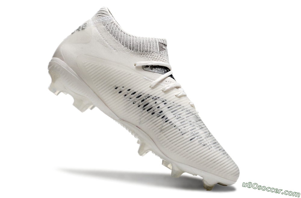Puma Future 8 Ultimate FG Firm Ground Soccer Cleats - White/Silver/Black 4