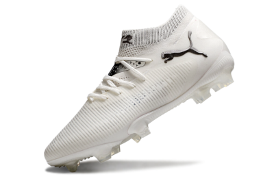 Puma Future 8 Ultimate FG Firm Ground Soccer Cleats - White/Silver/Black