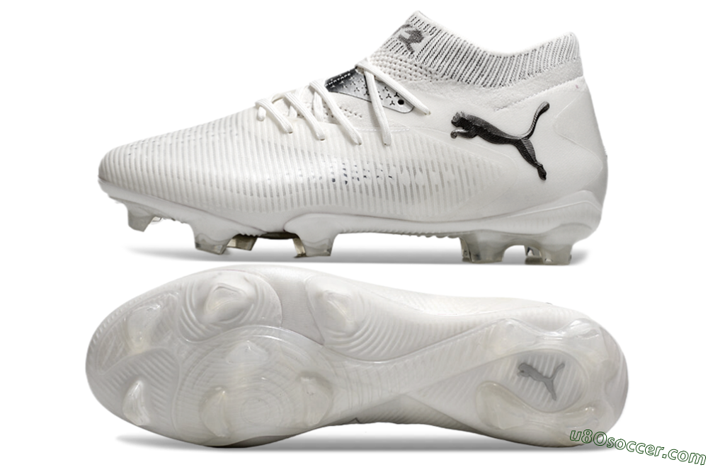 Puma Future 8 Ultimate FG Firm Ground Soccer Cleats - White/Silver/Black 0