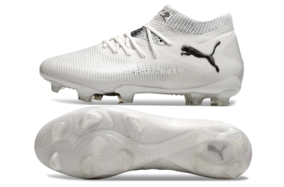 Puma Future 8 Ultimate FG Firm Ground Soccer Cleats - White/Silver/Black