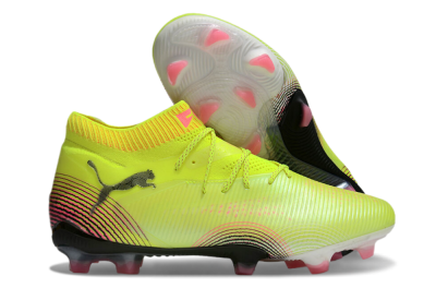 Puma Future 8 Ultimate FG Firm Ground Soccer Cleats - Yellow/Black/Pink