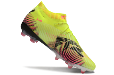 Puma Future 8 Ultimate FG Firm Ground Soccer Cleats - Yellow/Black/Pink